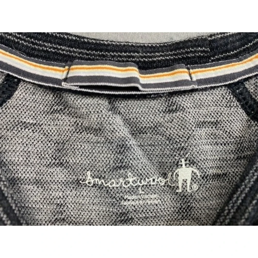 Smartwool Kids L Merino Wool Base Layer Long Sleeve Shirt Black Grey Polka Dot‎
